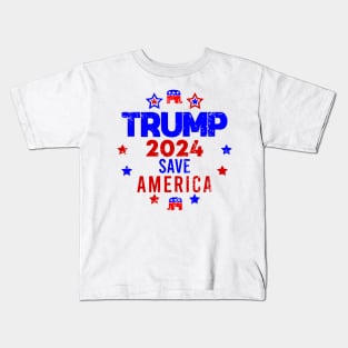 Trump 2024 Save America Kids T-Shirt